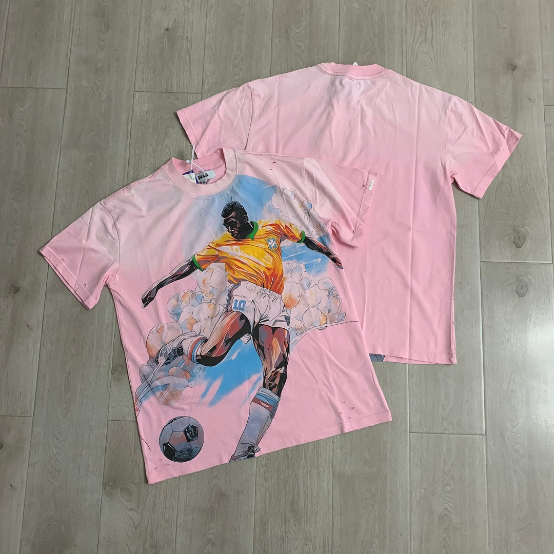 DUAA No.10 Legend Oversized Graphic Tee — Pink