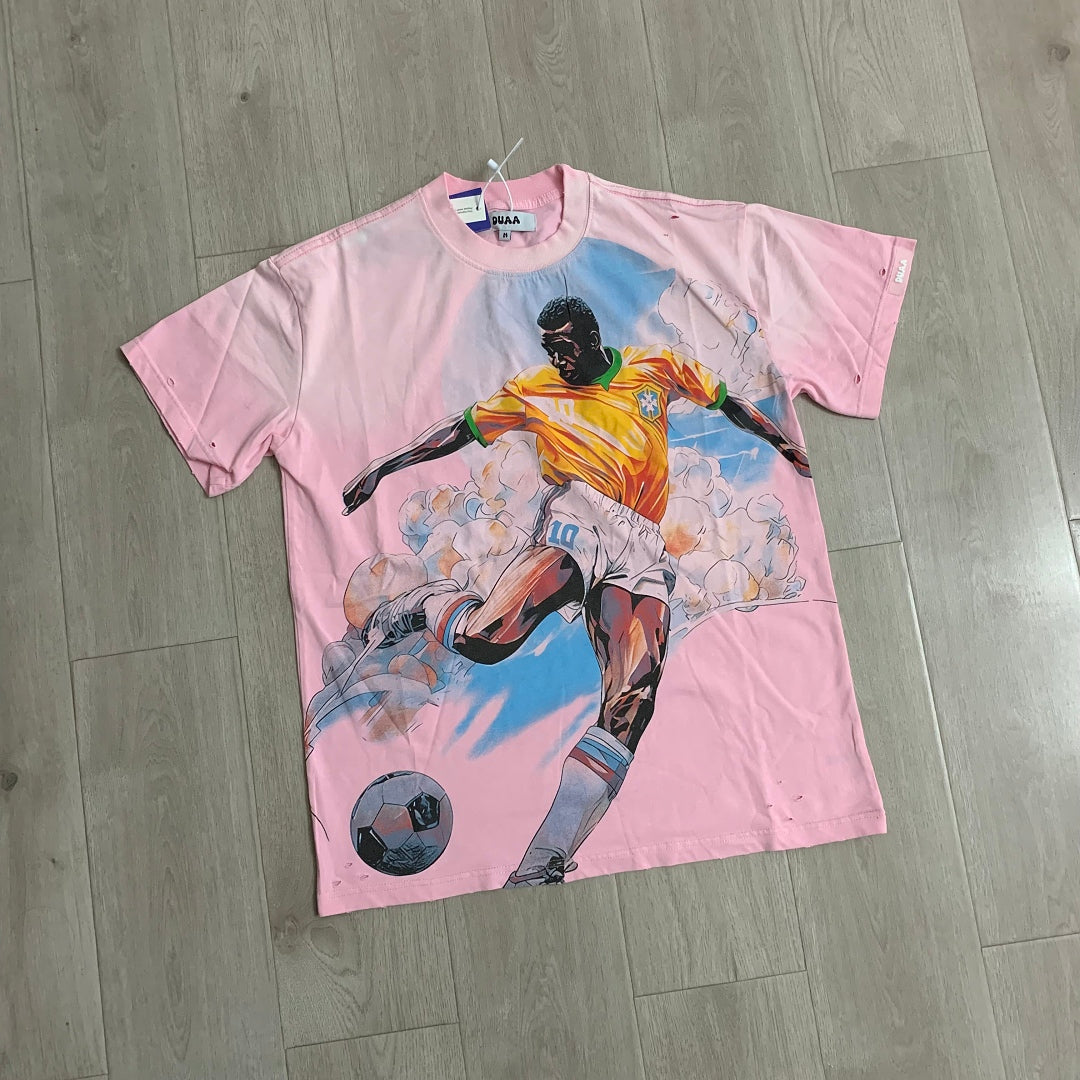 DUAA No.10 Legend Oversized Graphic Tee — Pink