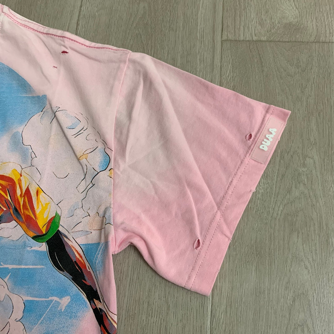 DUAA Pelé Legend Oversized Graphic Tee — Pink