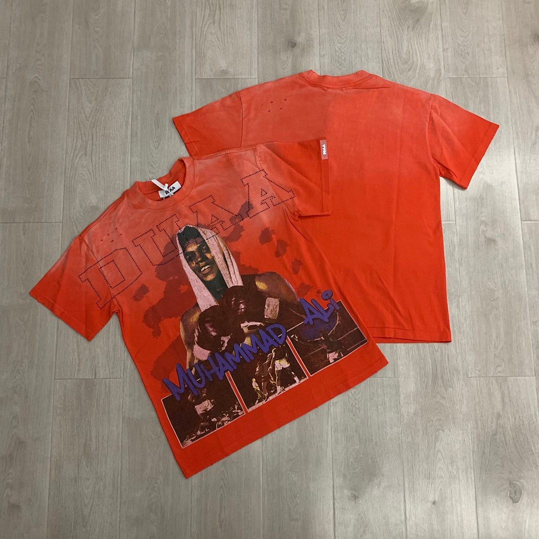 DUAA Muhammad Ali Oversized Graphic Tee — Red