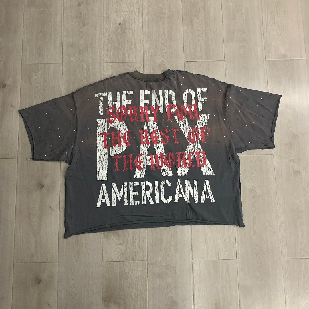 Rare Peace The Beginning of the End Oversized Graphic Tee — Washed Grey
