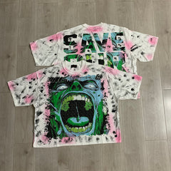 Rare Peace Enraged Graphic Crop Tee — Tie Dye