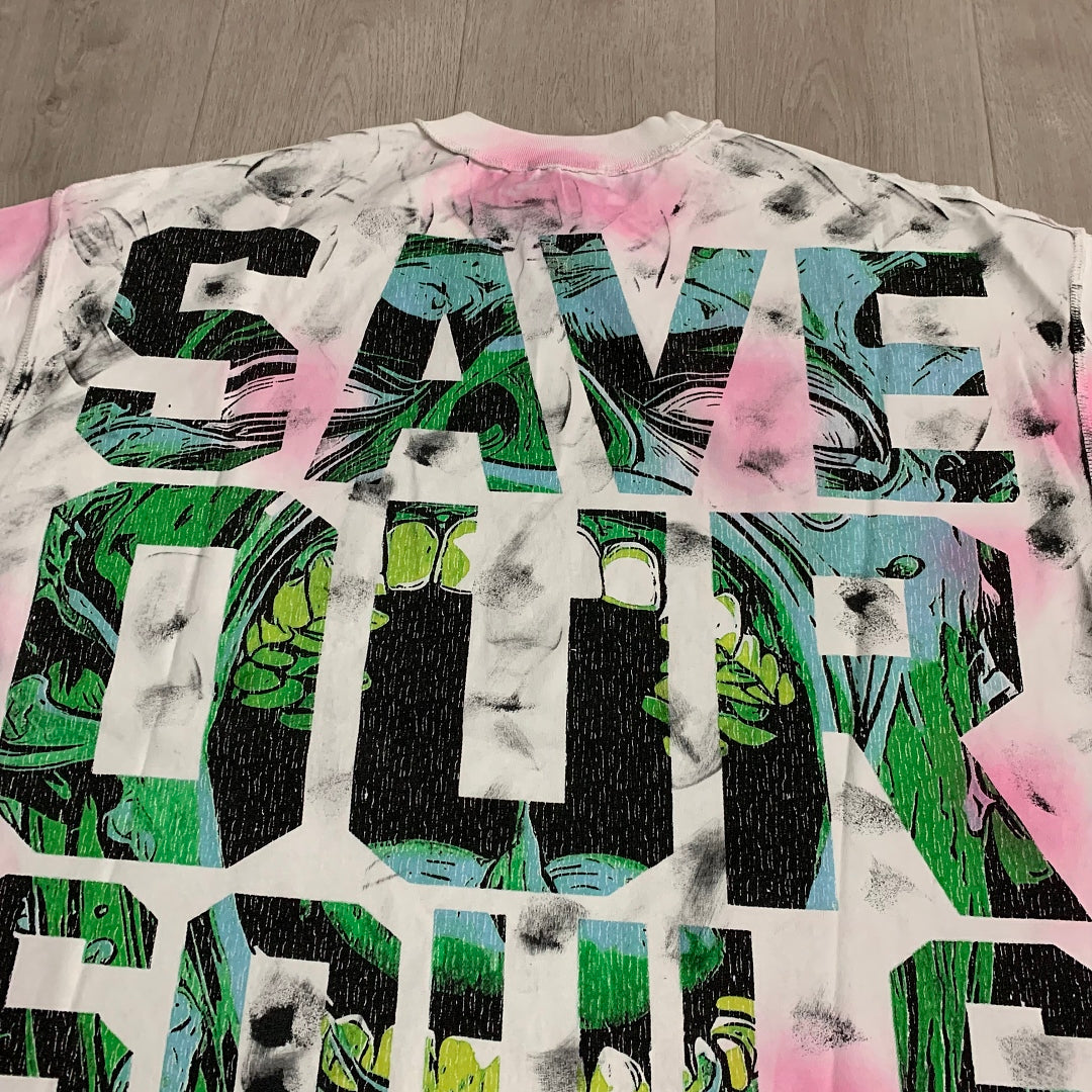 Rare Peace Enraged Graphic Crop Tee — Tie Dye
