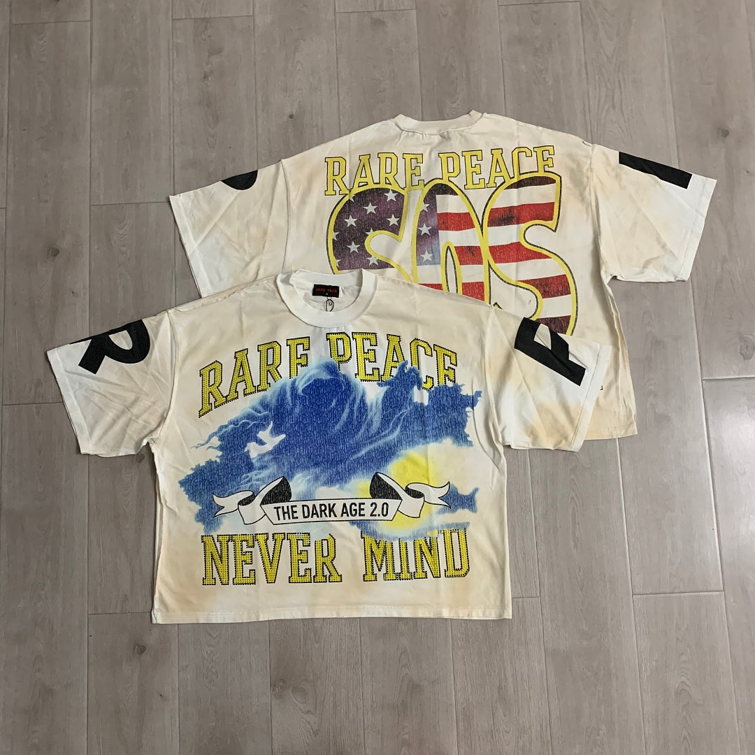 Rare Peace SOS The End Of An Era Crop Tee — White