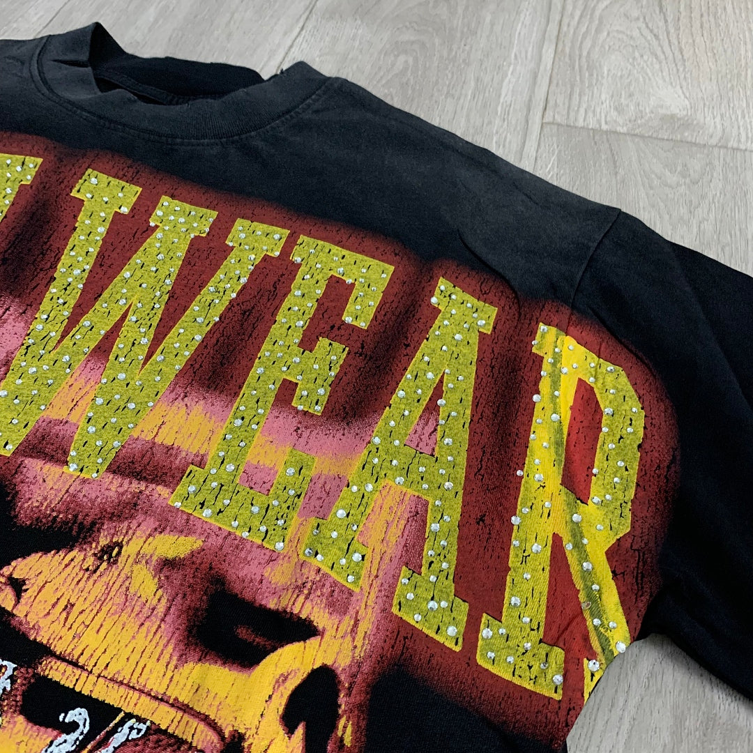 DUAA Wear Flamin' Hoop Oversized Graphic Tee — Black