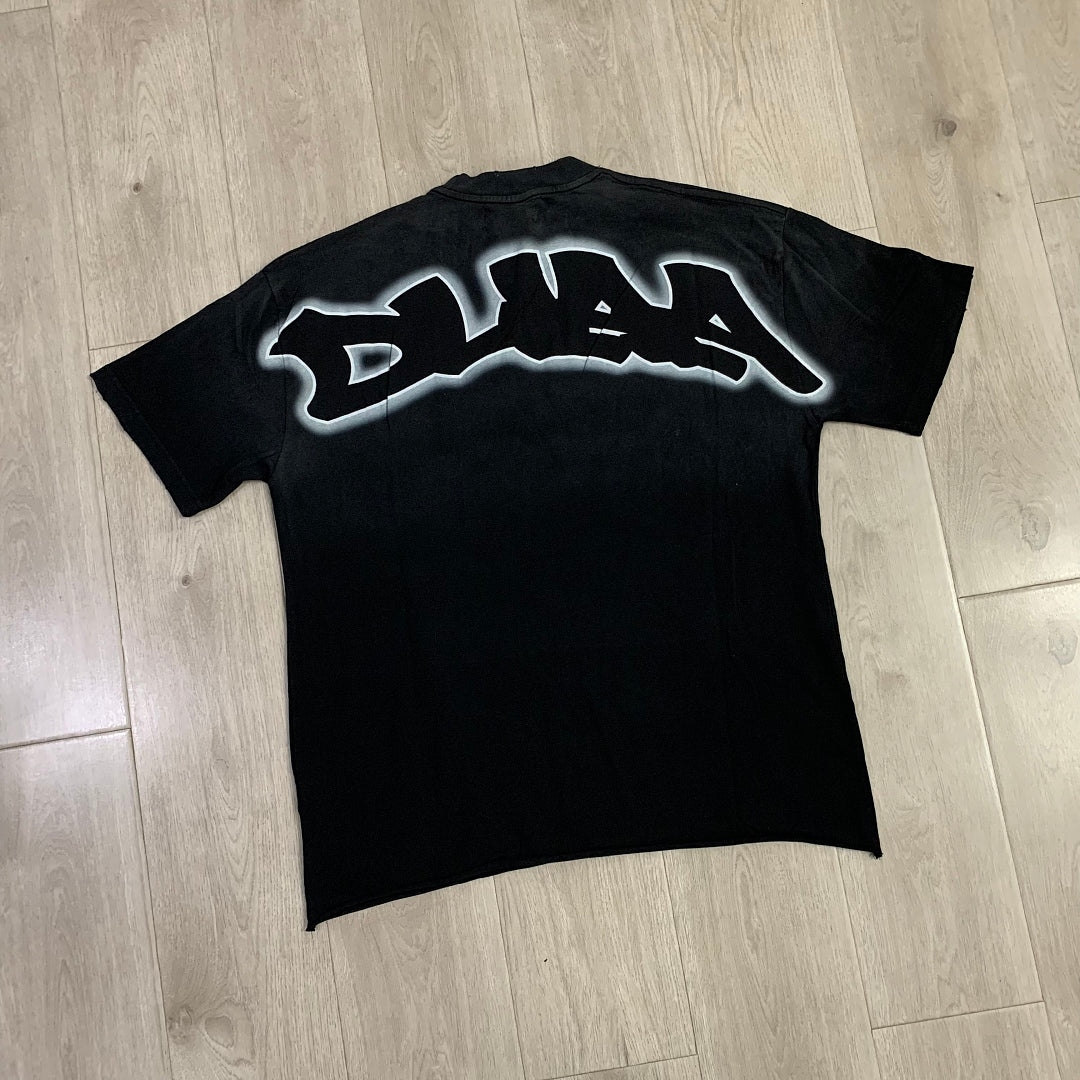 DUAA Roaring Tiger Oversized Graphic Tee — Washed Black