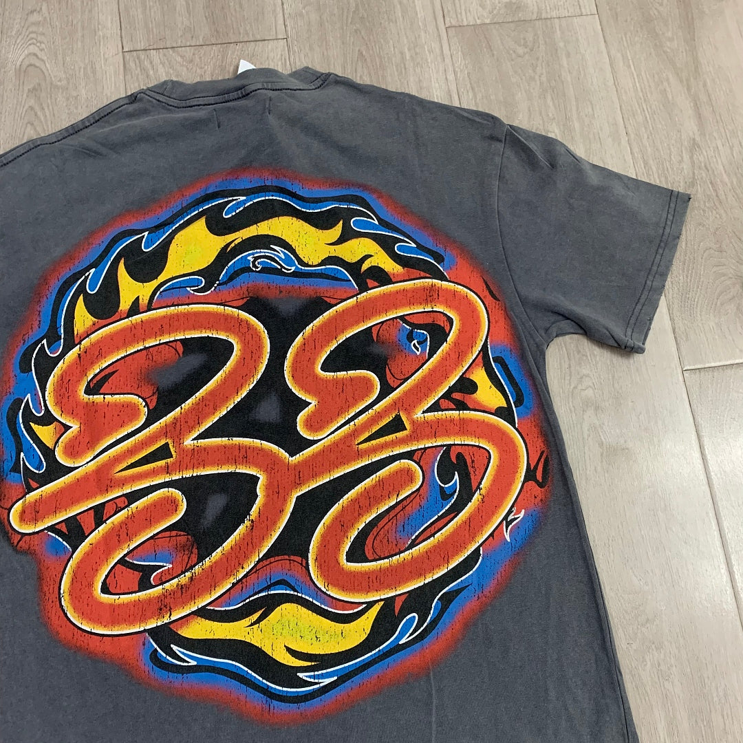 DUAA Raging Bull Oversized Graphic Tee — Washed Grey