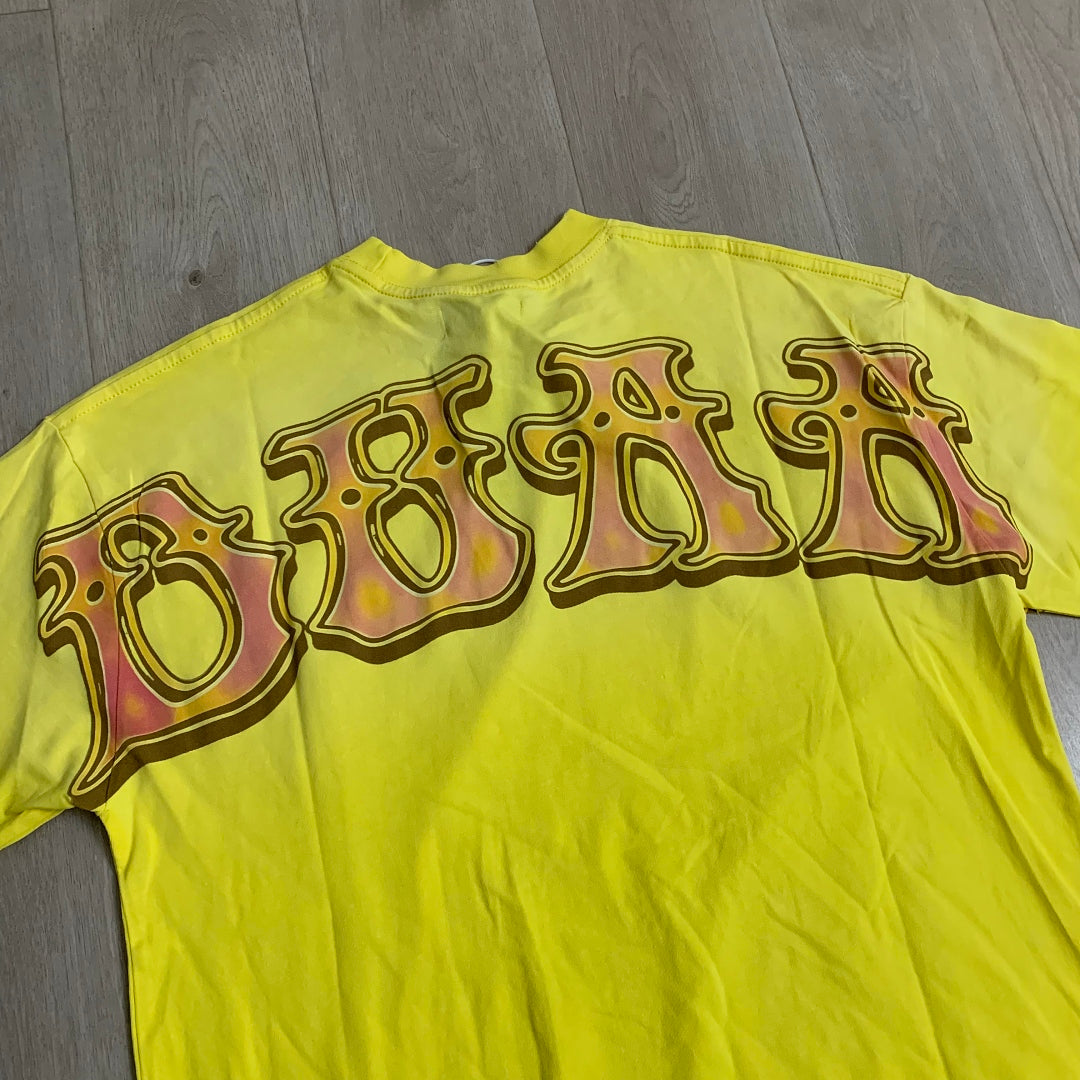 DUAA Wear Peace Earth Oversized Graphic Tee — Yellow
