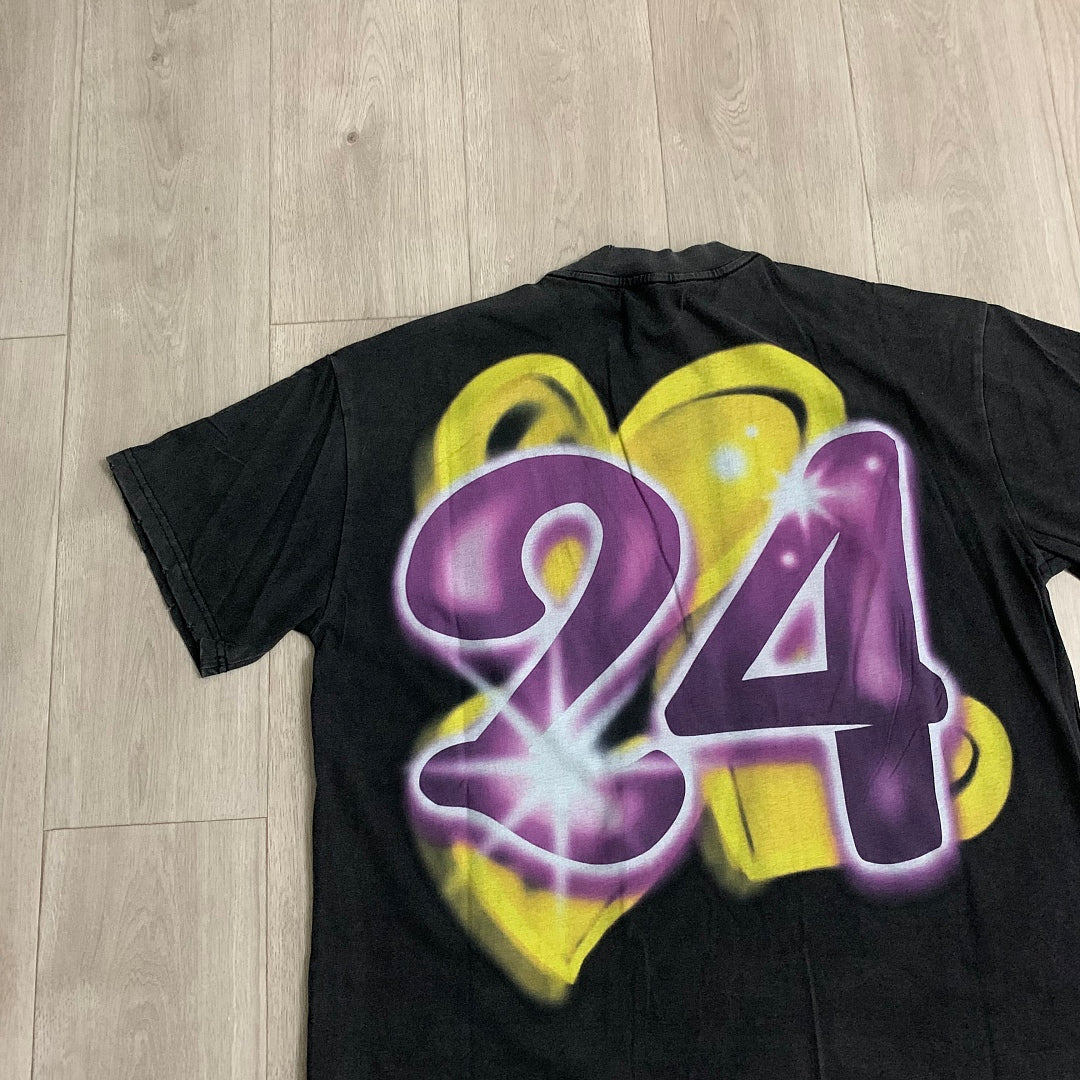 DUAA Legends Forever Oversized Graphic Tee — Washed Black