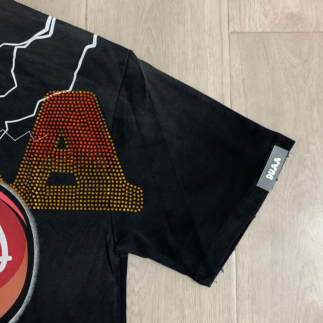 DUAA Boxing Bulldog Oversized Graphic Tee — Black