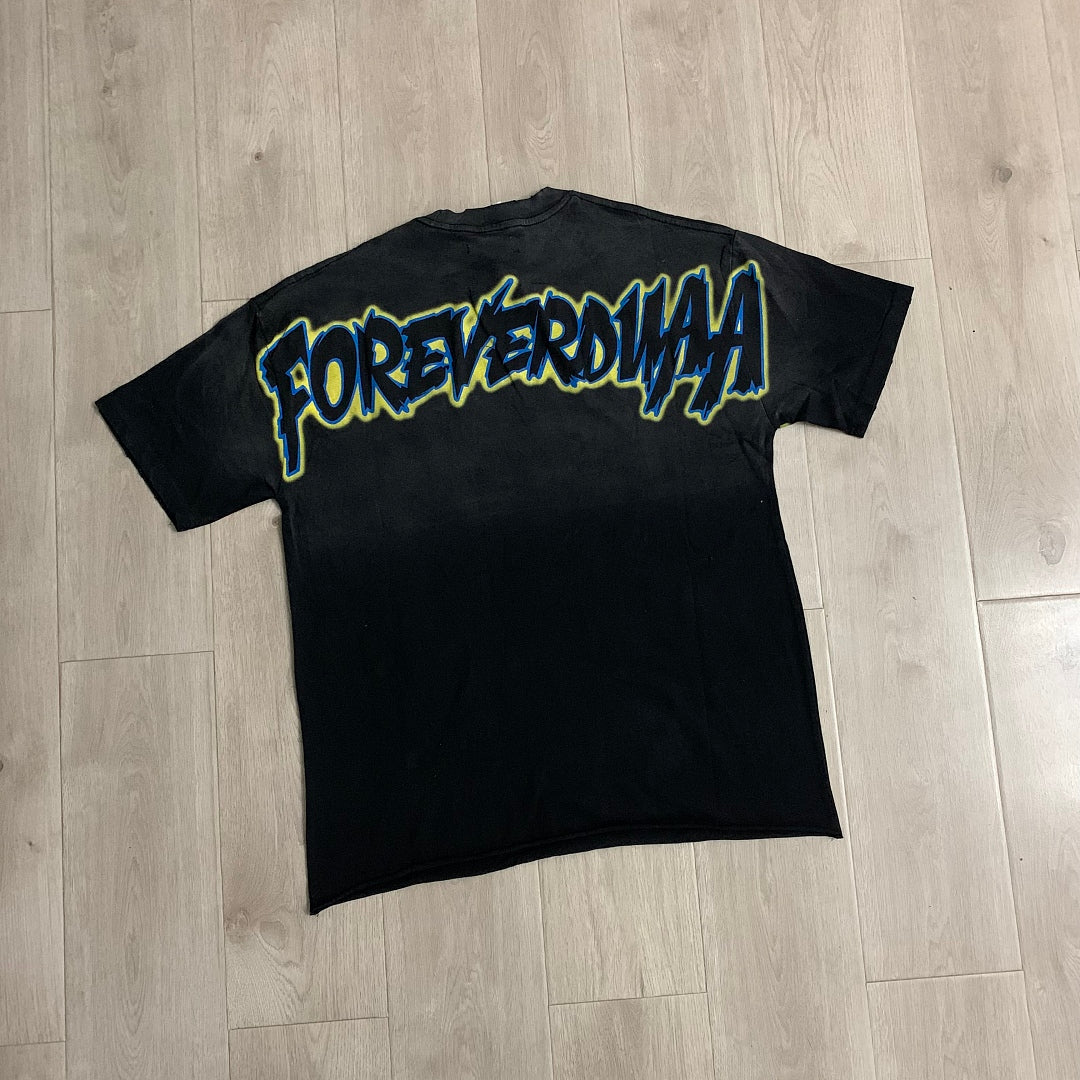 DUAA Forever Invasion 2 Oversized Graphic Tee — Washed Black