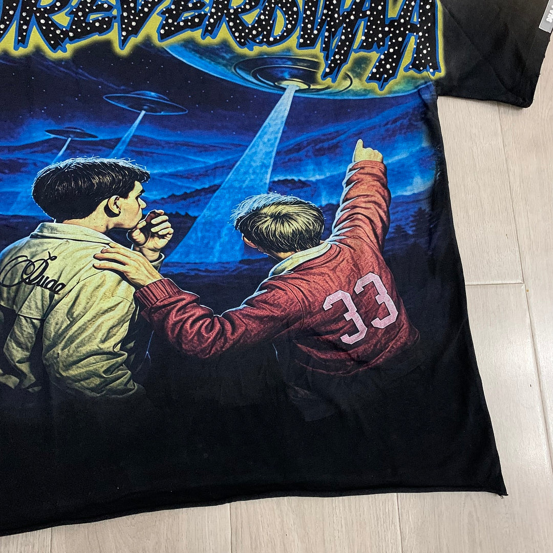 DUAA Forever Invasion 2 Oversized Graphic Tee — Washed Black