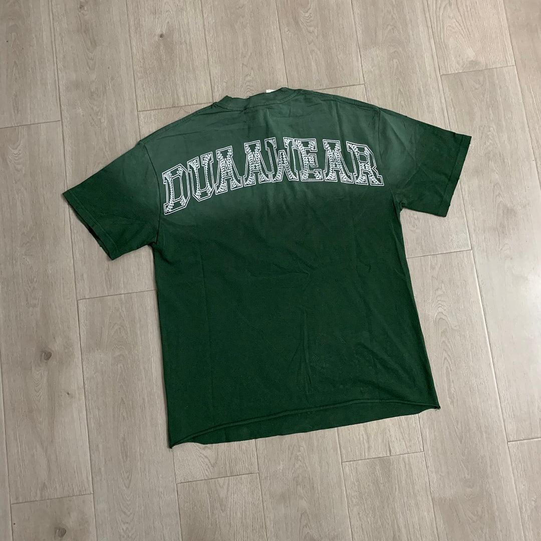 DUAA Wear Life Is A Sport Oversized Graphic Tee — Forest Green