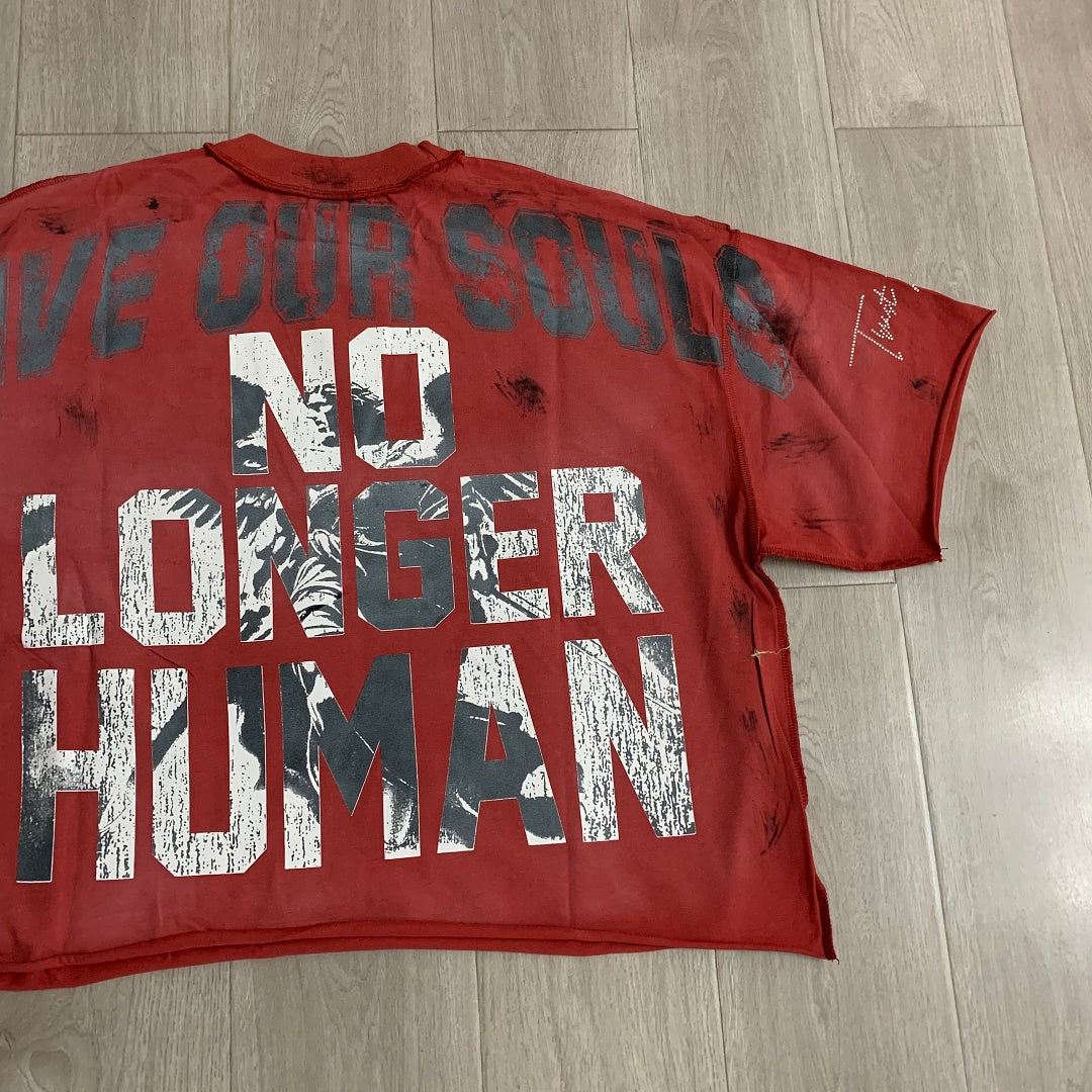 Rare Peace Angel Warrior Oversized Graphic Tee — Washed Pink