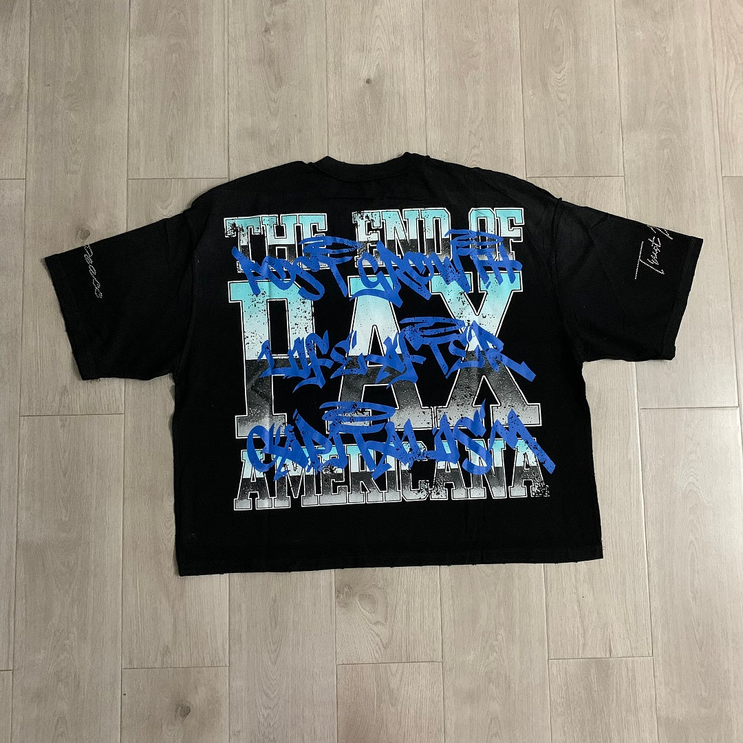 Rare Peace God’s Tear Oversized Graphic Tee — Black