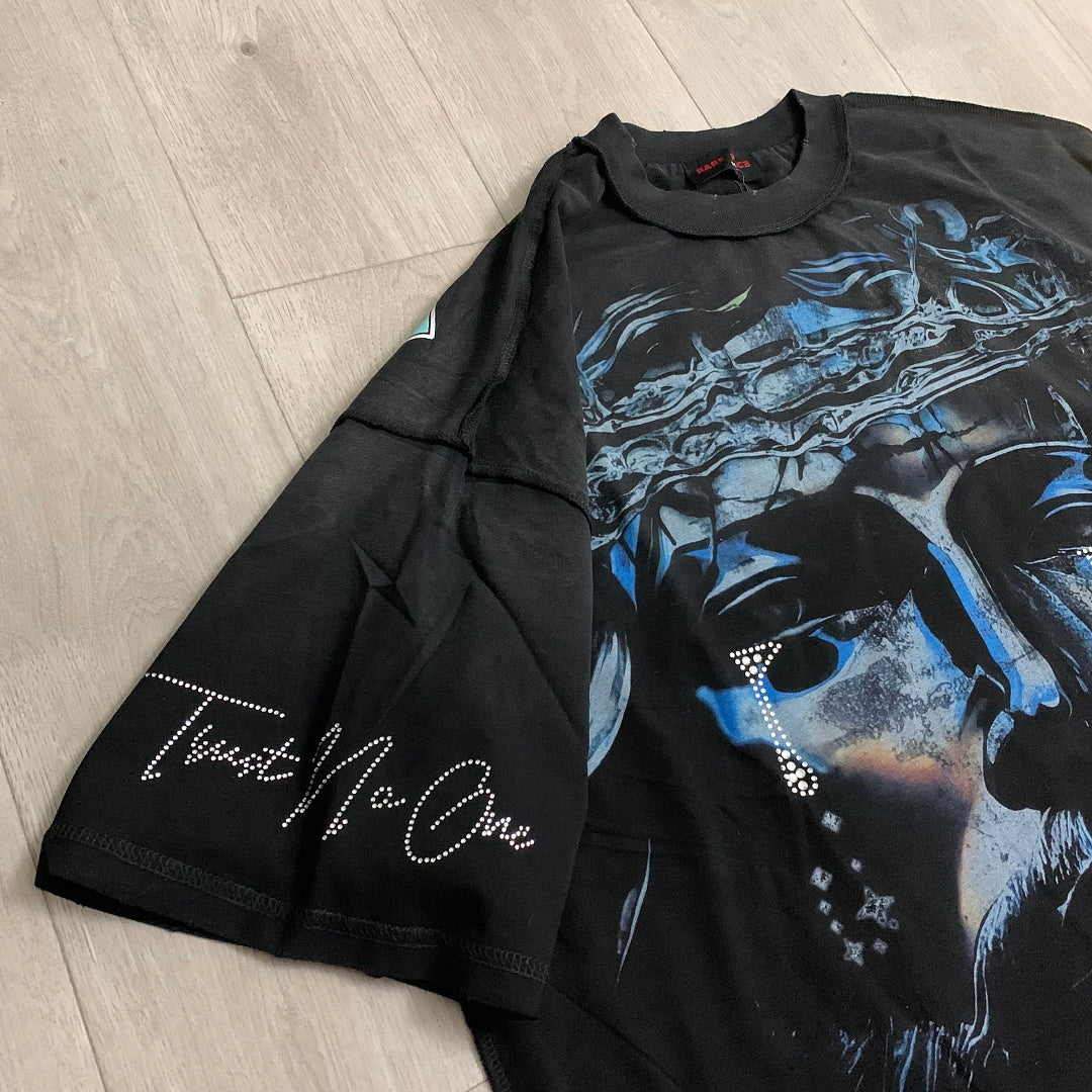 Rare Peace God’s Tear Oversized Graphic Tee — Black