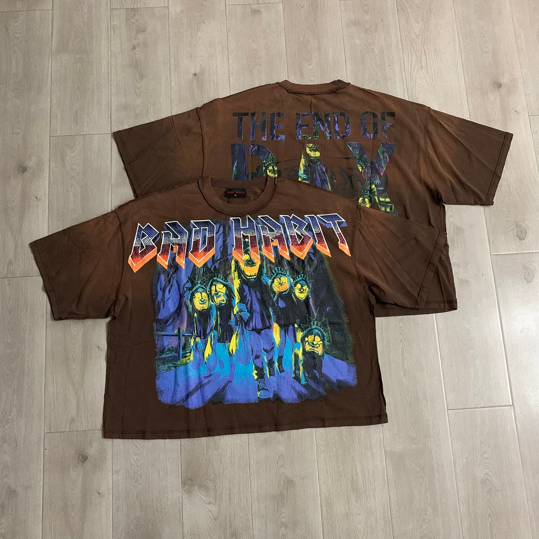 Rare Peace Bad Habit Oversized Graphic Tee