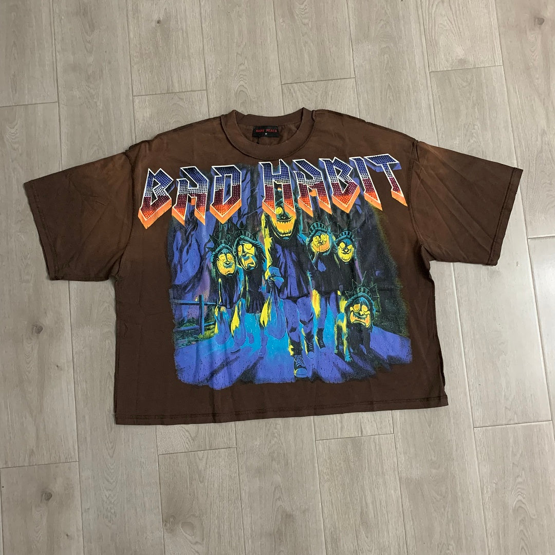 Rare Peace Bad Habit Oversized Graphic Tee