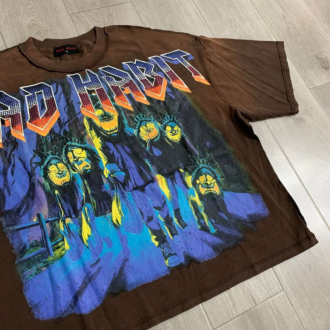 Rare Peace Bad Habit Oversized Graphic Tee