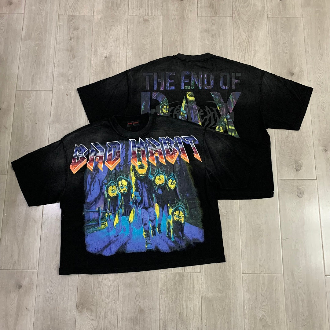 Rare Peace Bad Habit Oversized Graphic Tee