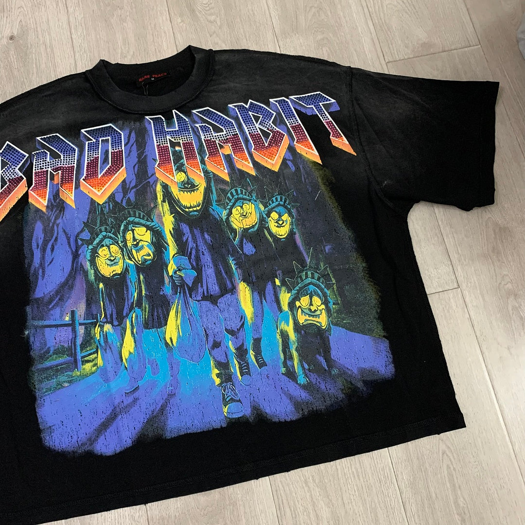 Rare Peace Bad Habit Oversized Graphic Tee