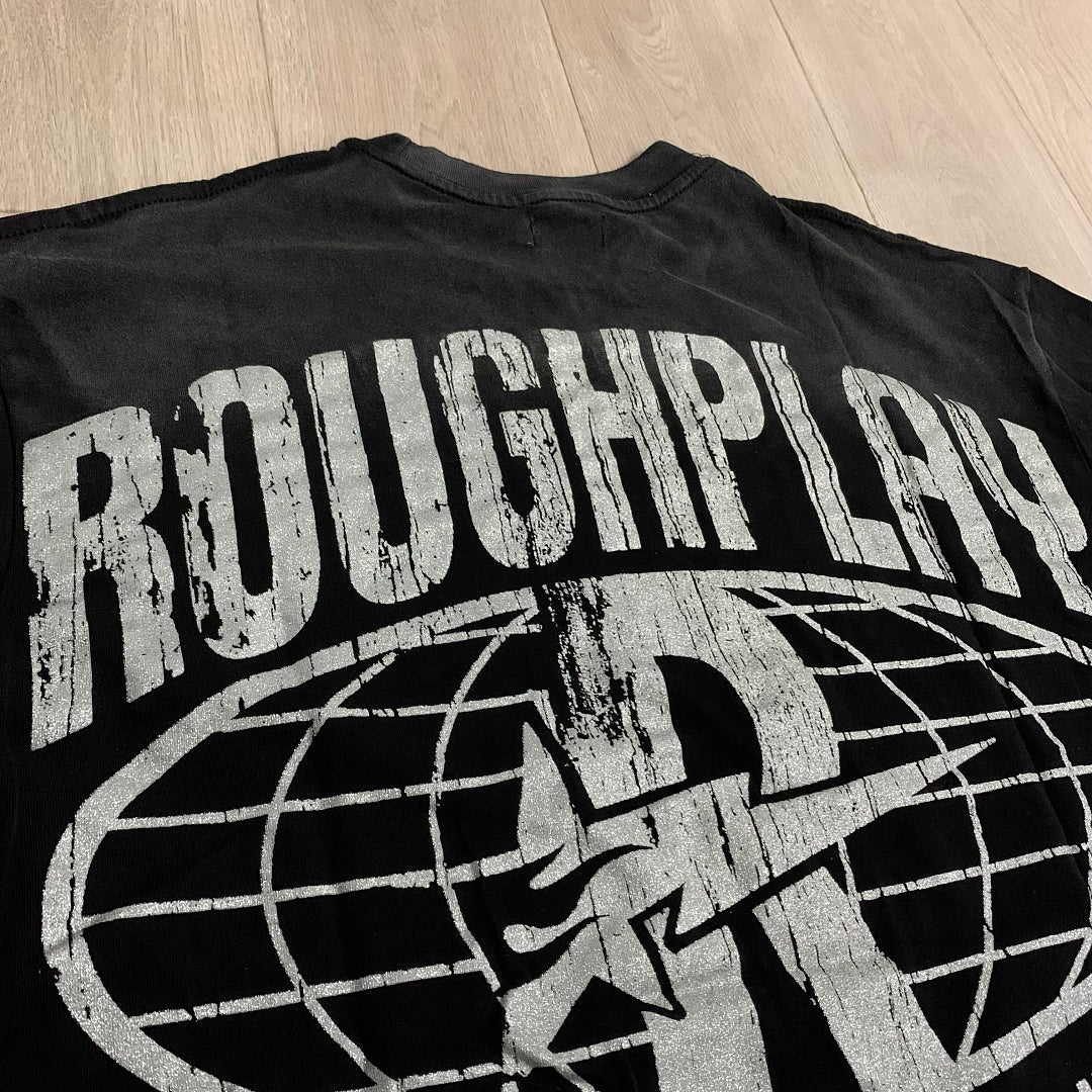Rough Play Bandaid for the Battle Wounds Oversized Graphic Tee — Washed Black