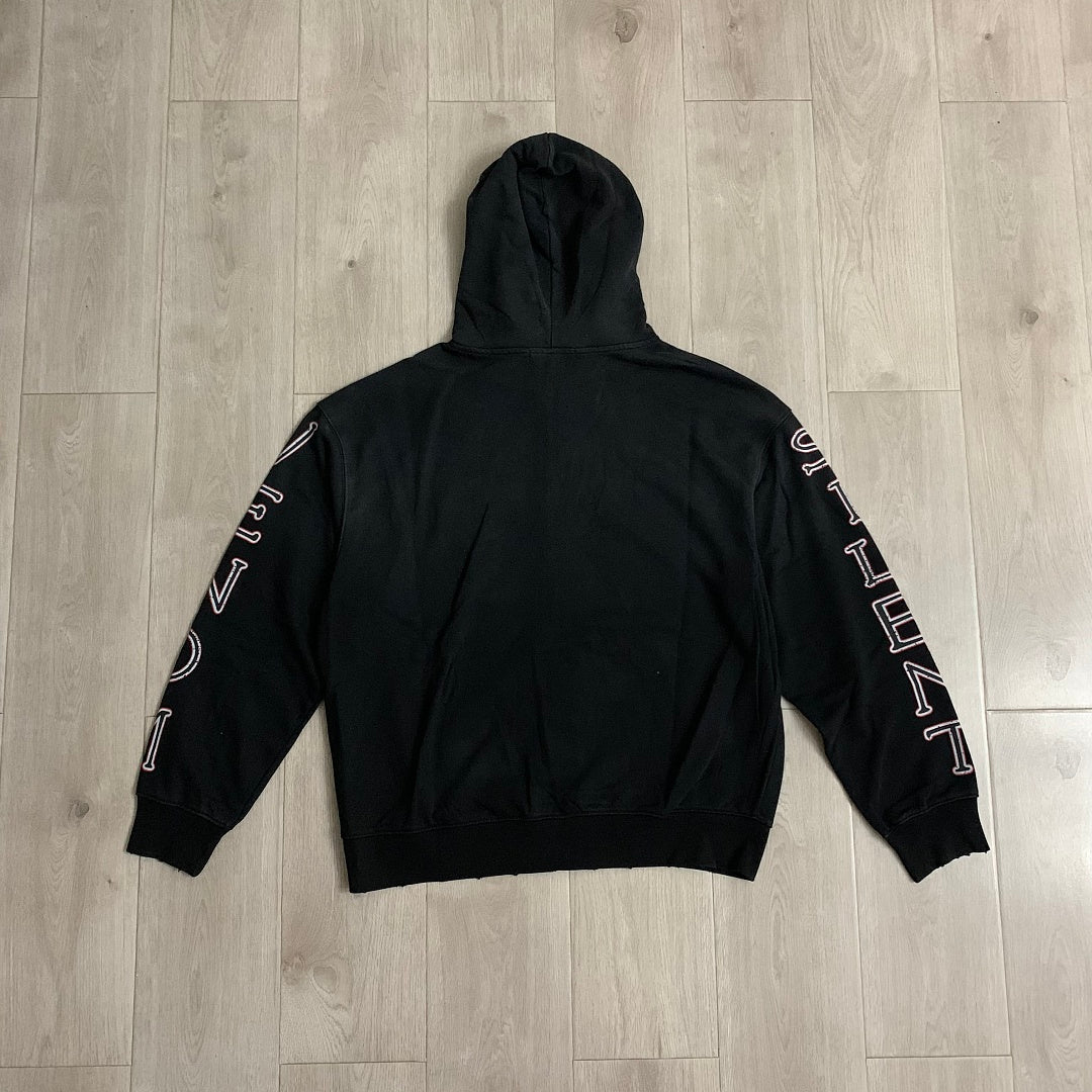 DUAA Silent Venom Oversized Zip Hoodie — Black