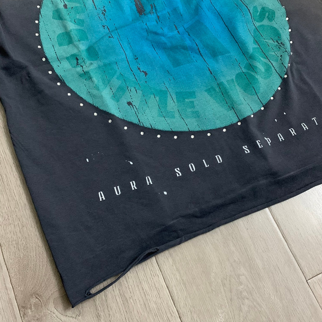 Rough Play Aura Sold Separately Oversized Graphic Tee — Washed Grey