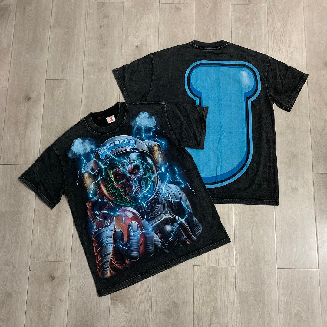 Jellybean Beyond Oversized Graphic Tee — Washed Black
