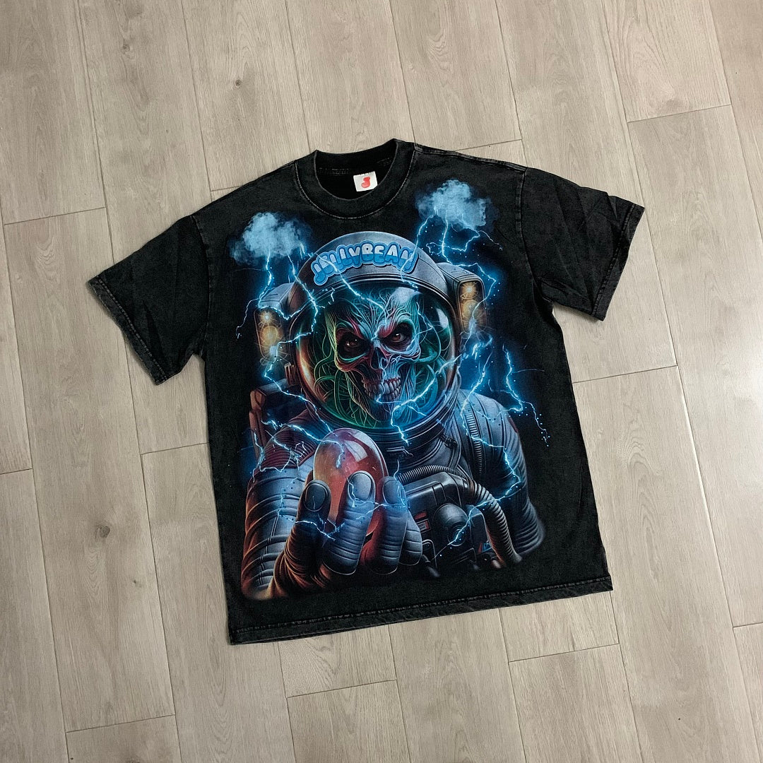 Jellybean Beyond Oversized Graphic Tee — Washed Black