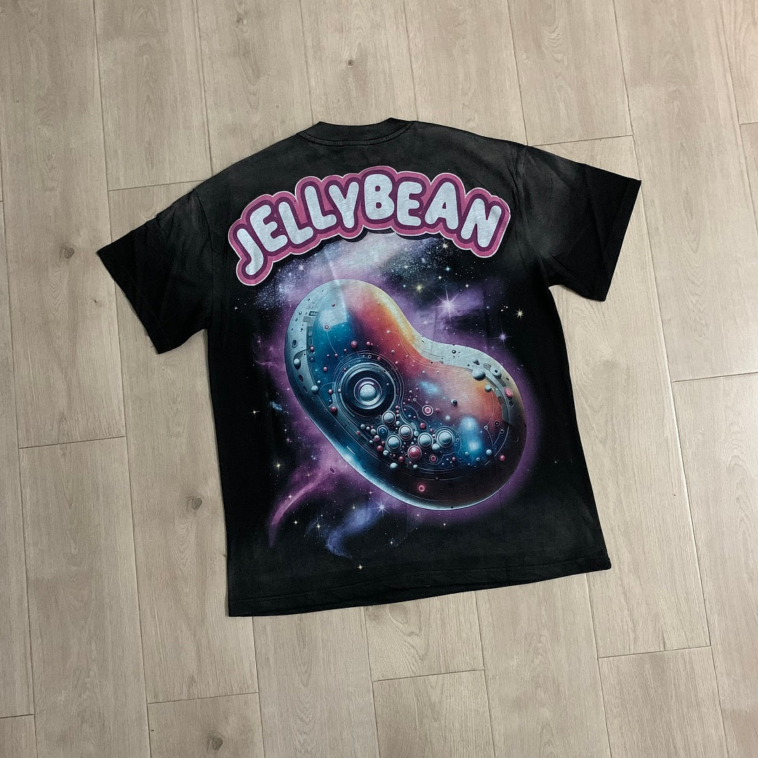 Jellybean VR Vision Oversized Graphic Tee — Washed Black