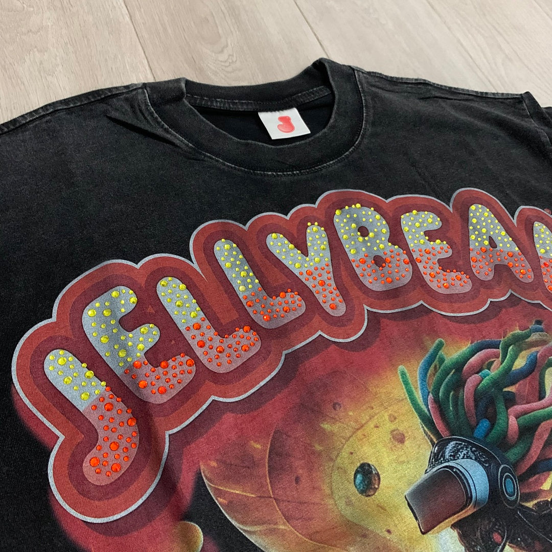 Jellybean Nuke Oversized Graphic Tee — Washed Black