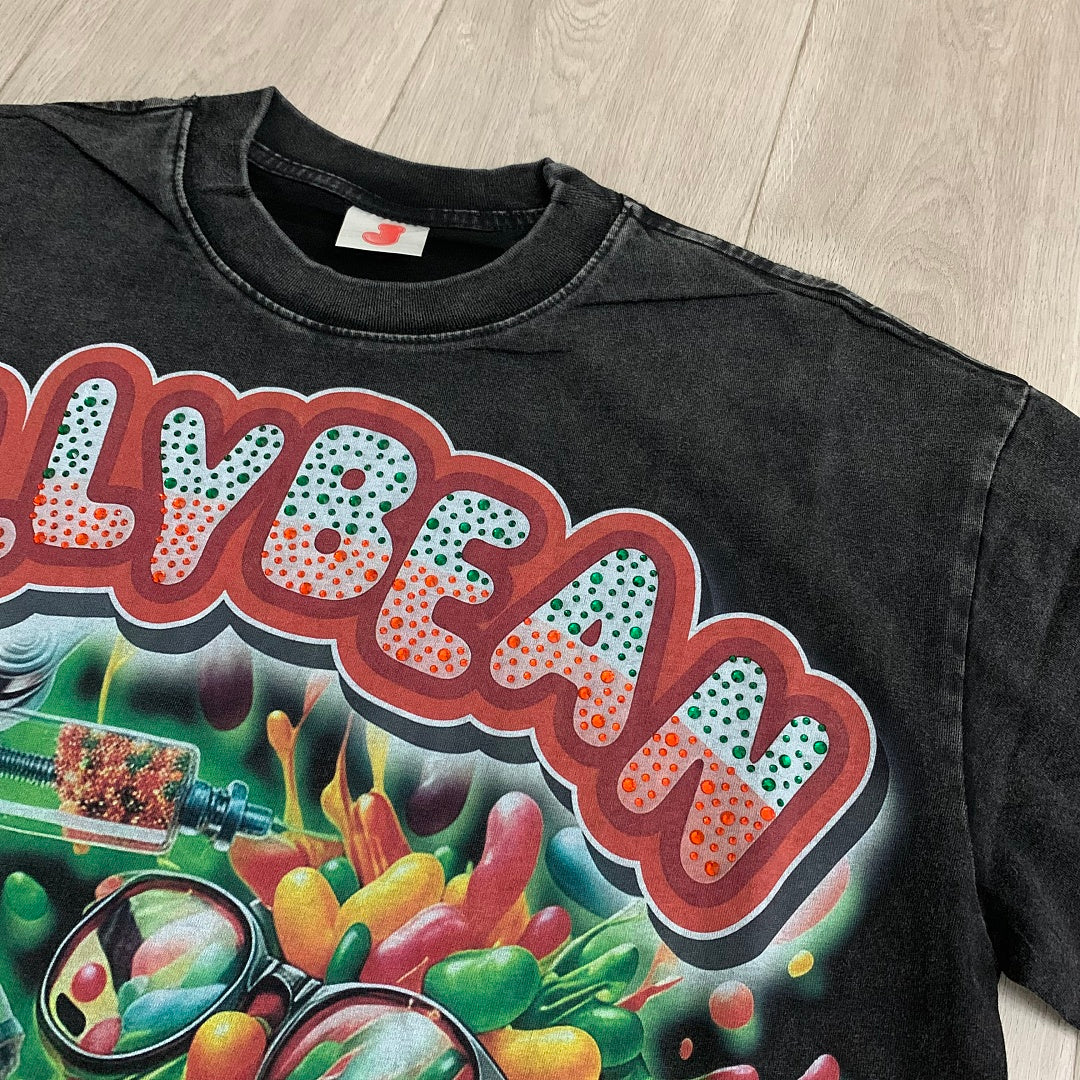 Jellybean Doctor Bean Oversized Graphic Tee — Washed Black