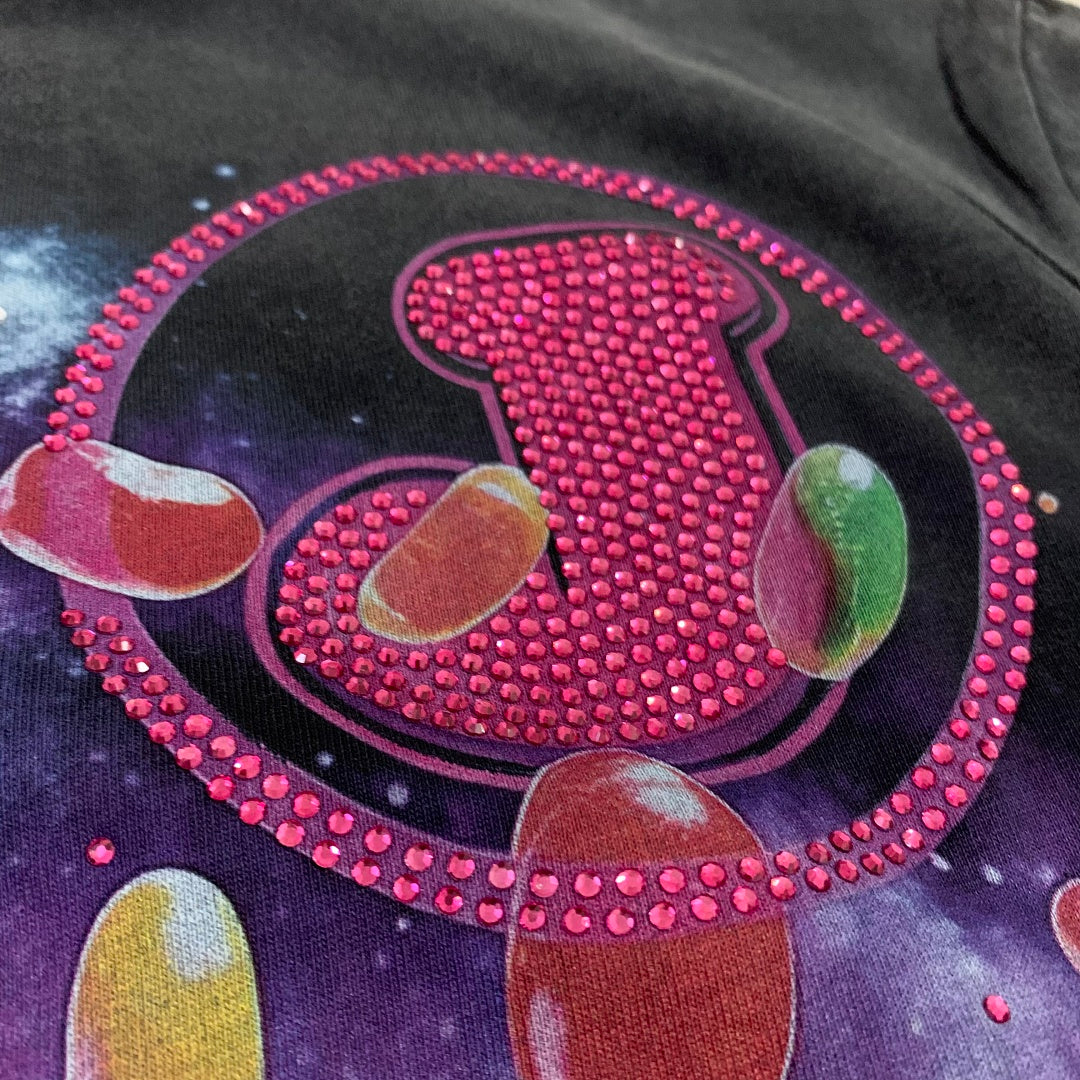 Jellybean Android Oversized Graphic Tee — Washed Black
