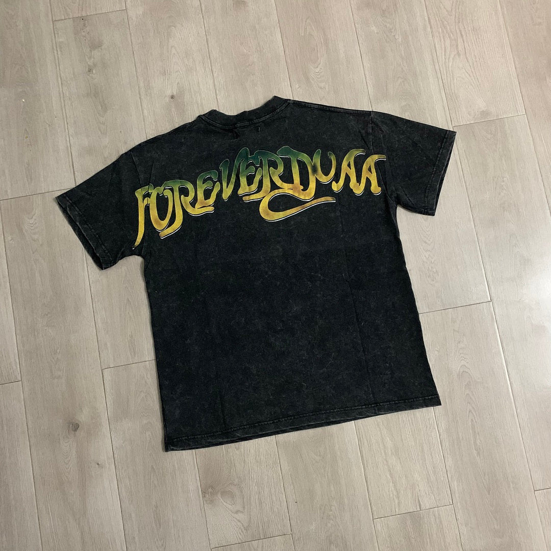 DUAA Forever Champions 1993 Oversized Graphic Tee — Washed Black