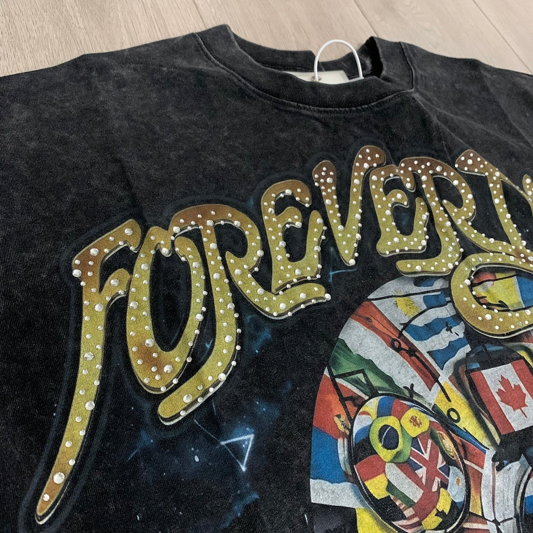 DUAA Forever Champions 1993 Oversized Graphic Tee — Washed Black