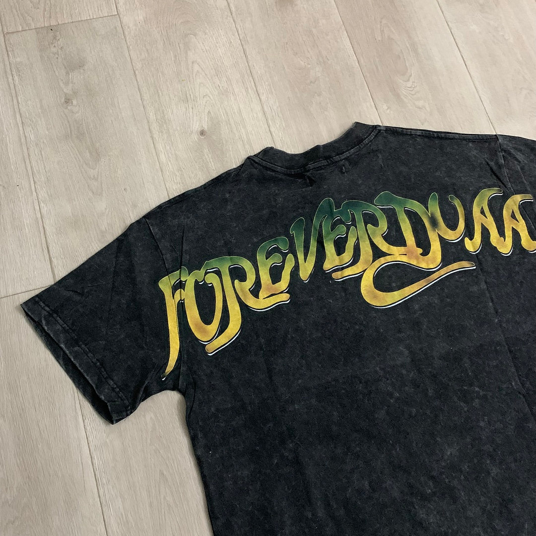 DUAA Forever Champions 1993 Oversized Graphic Tee — Washed Black
