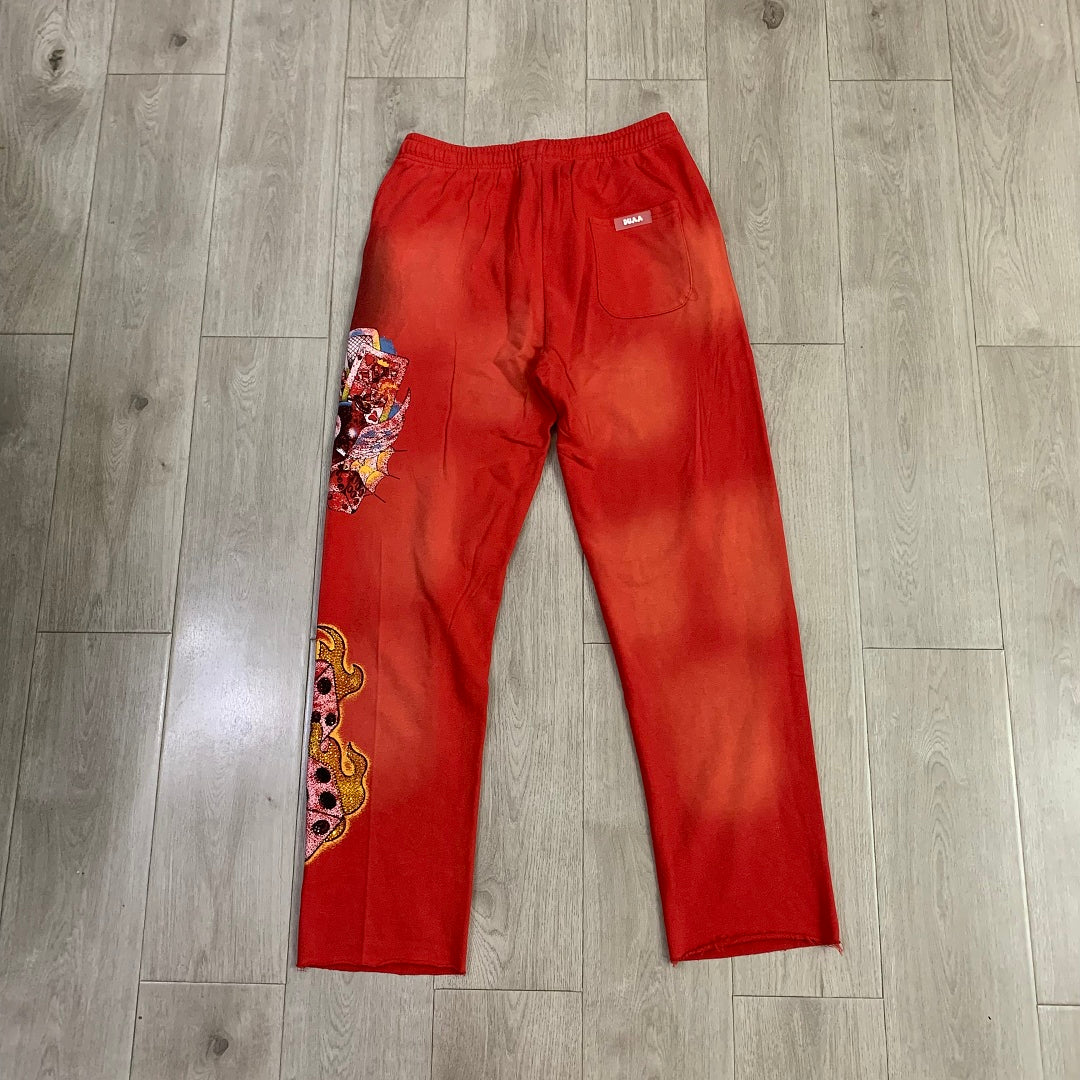 DUAA Forever Dream Graphic Sweatpants — Red
