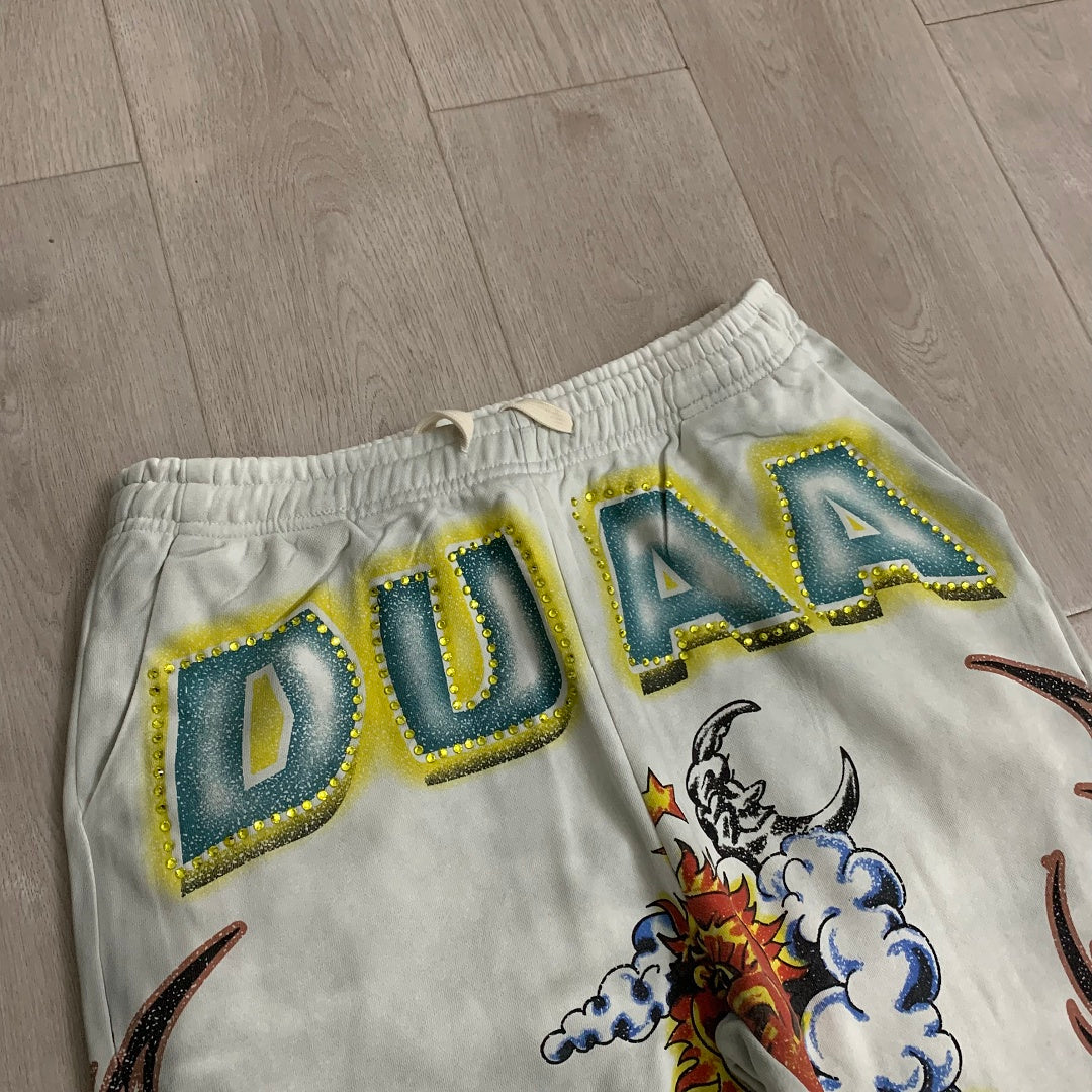 DUAA Sunkiss 1993 Graphic Sweatpants — Washed White