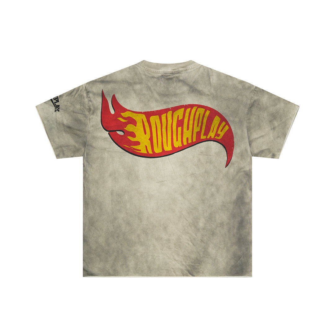 Rough Play Madness Monster Truck Oversized Graphic Tee — Grey