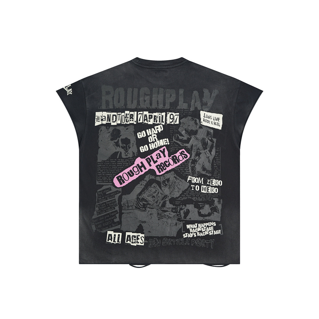 Rough Play Tour of the World Oversized Graphic Tee — Black