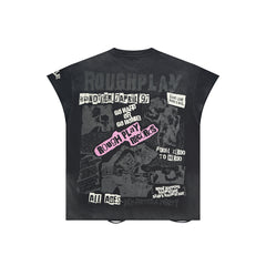 Rough Play Tour of the World Oversized Graphic Tee — Black