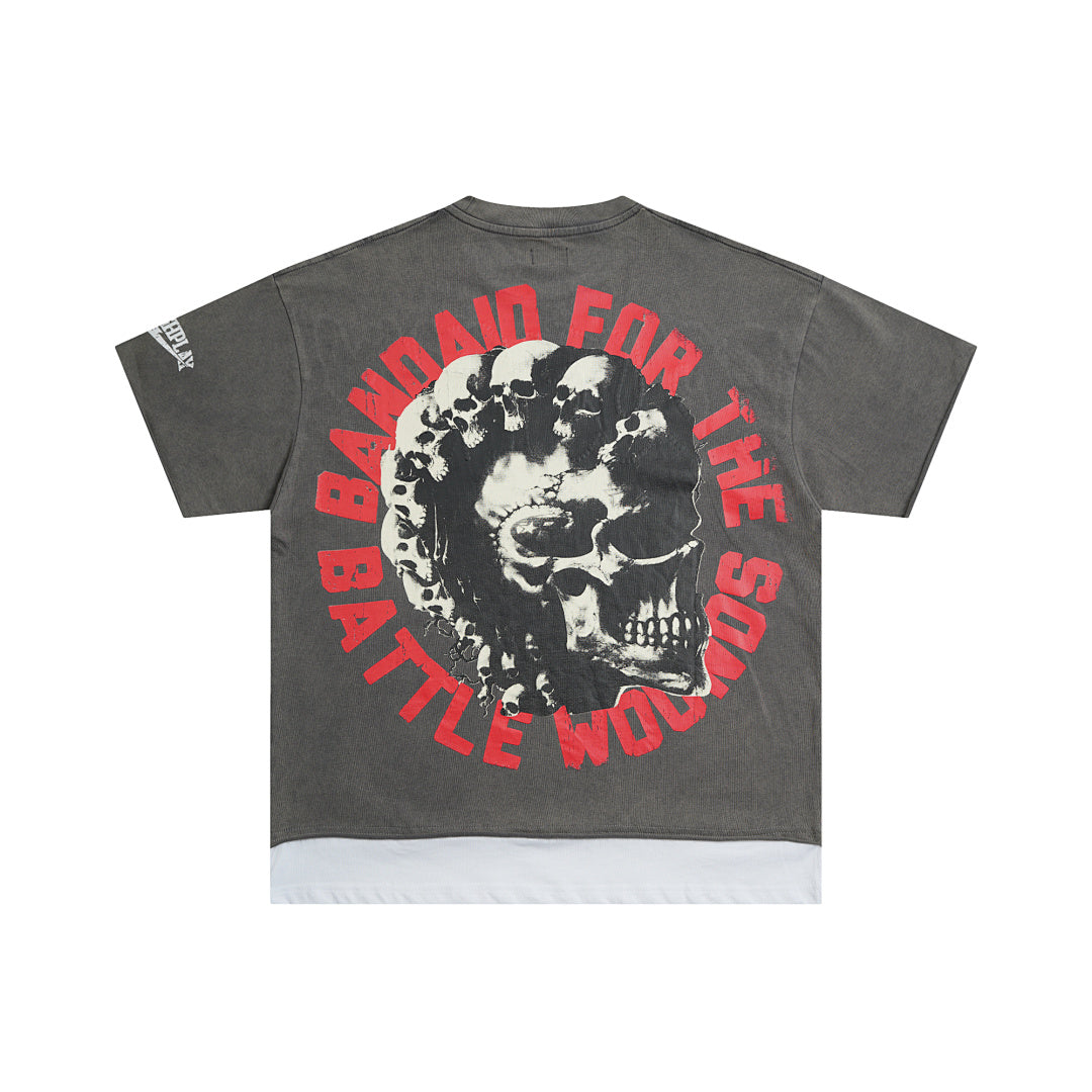 Rough Play We Are the Streets Oversized Graphic Tee — Grey