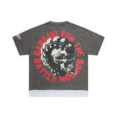 Rough Play We Are the Streets Oversized Graphic Tee — Grey