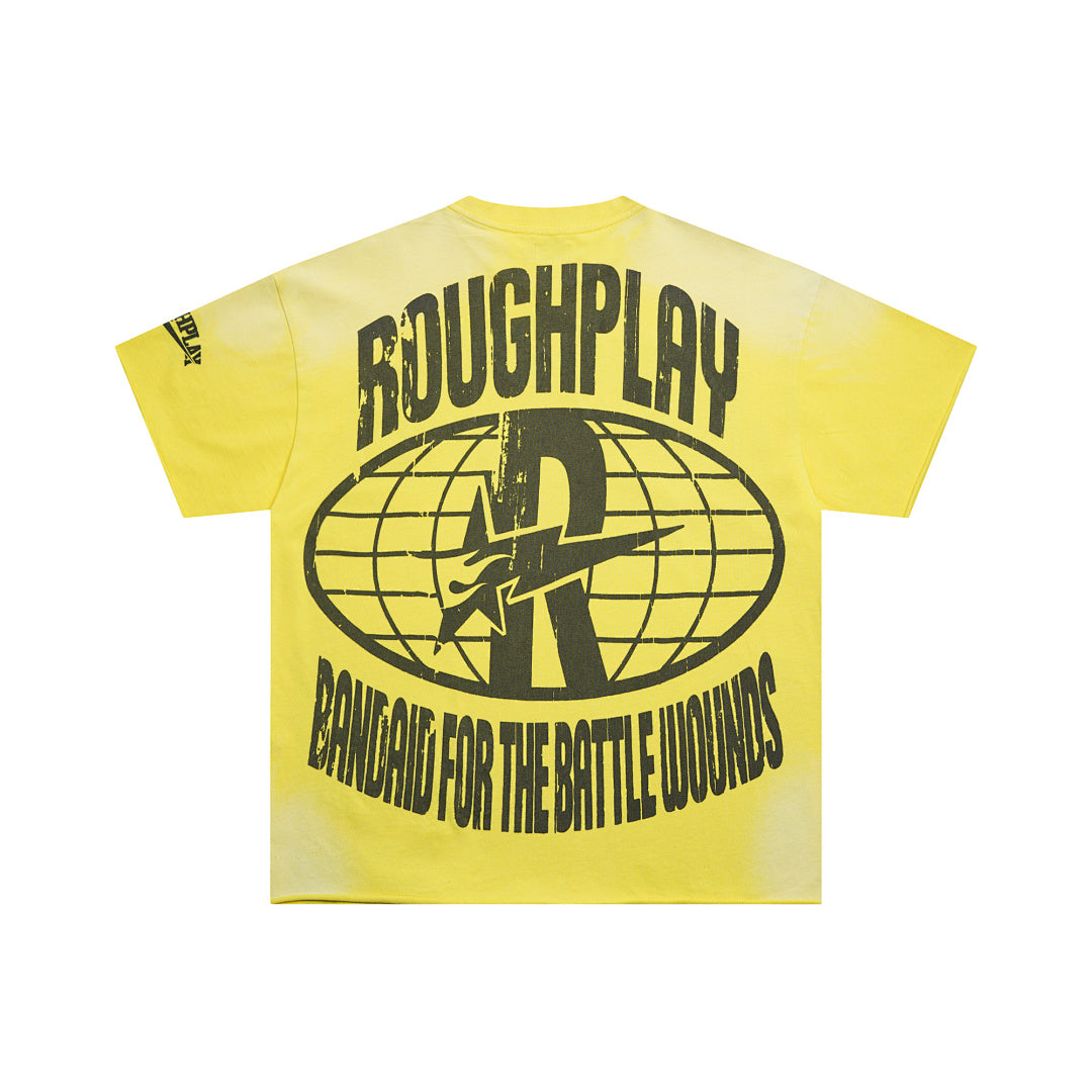 Rough Play Night Creature Oversized Graphic Tee — Yellow