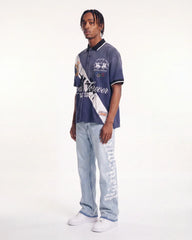 Godspeed OG Logo Flared Denim Printed Blue