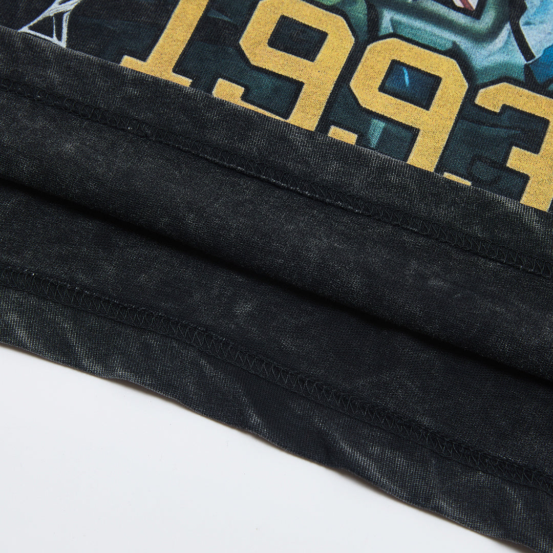 DUAA Forever Champions 1993 Oversized Graphic Tee — Washed Black
