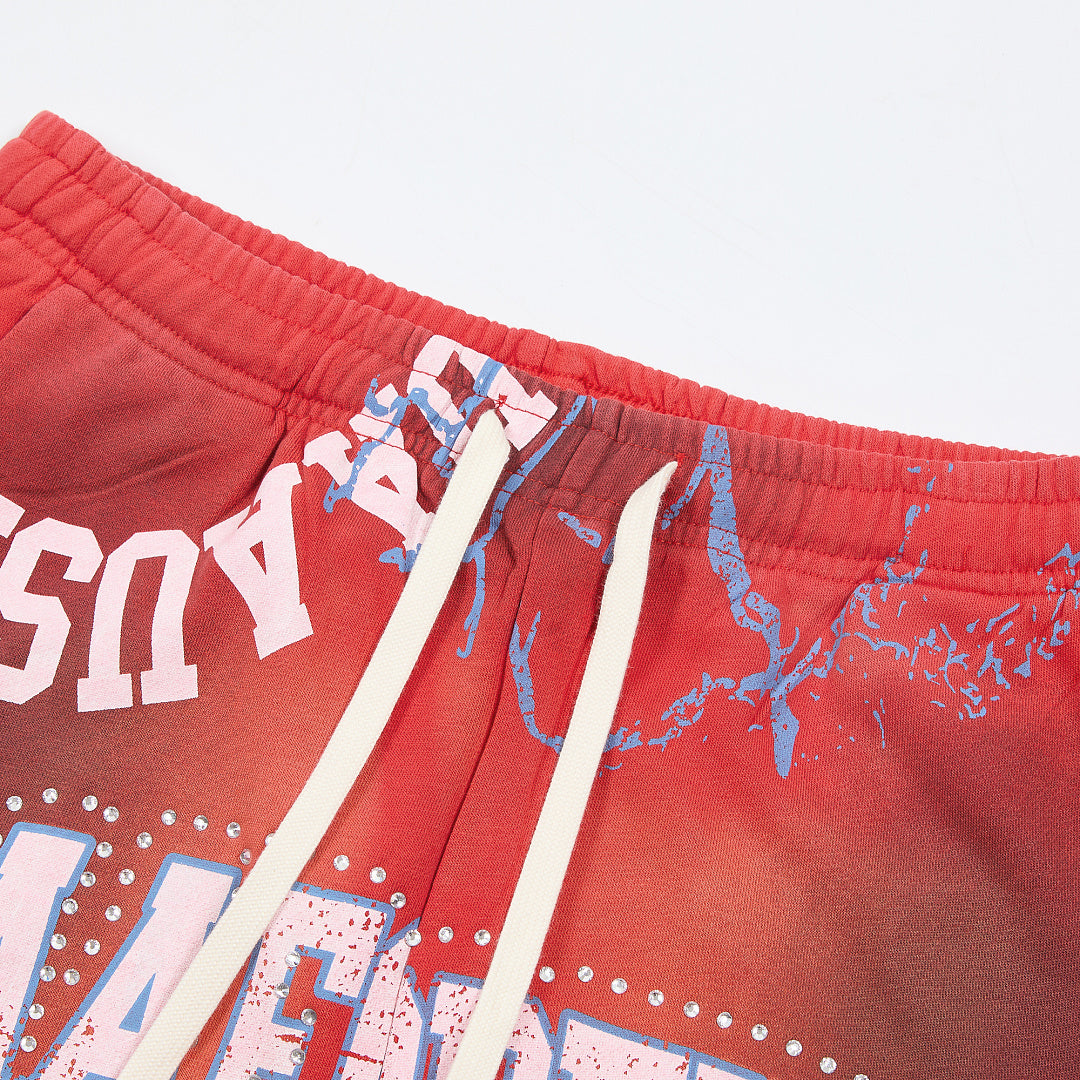 DUAA Forever Dream Graphic Sweatpants — Red