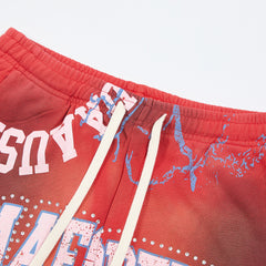 DUAA Forever Dream Graphic Sweatpants — Red