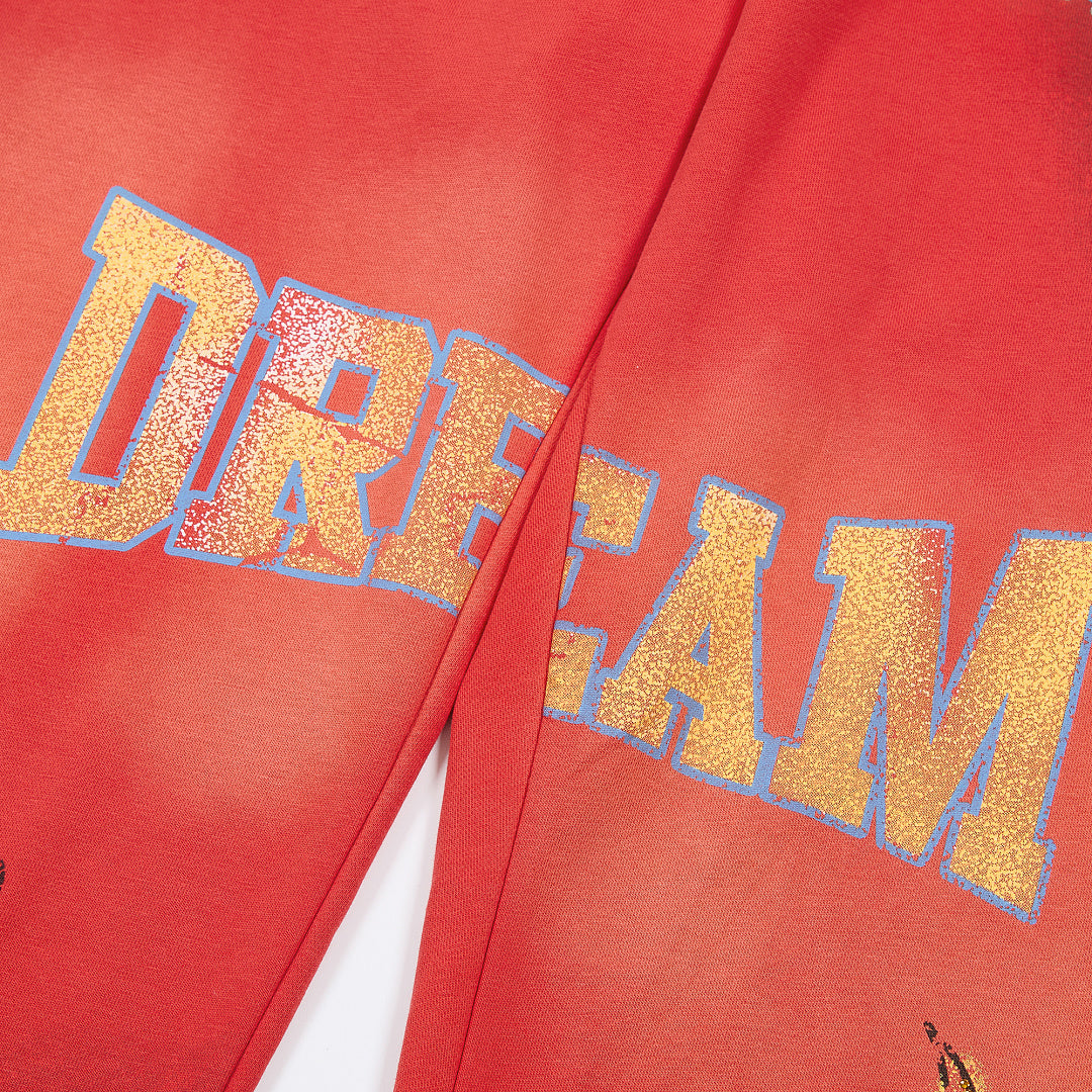 DUAA Forever Dream Graphic Sweatpants — Red